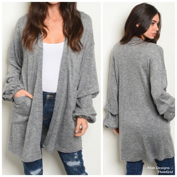 Sweaters - ❤️LAST 1! Ruffle Sleeve Open Front Cardigan